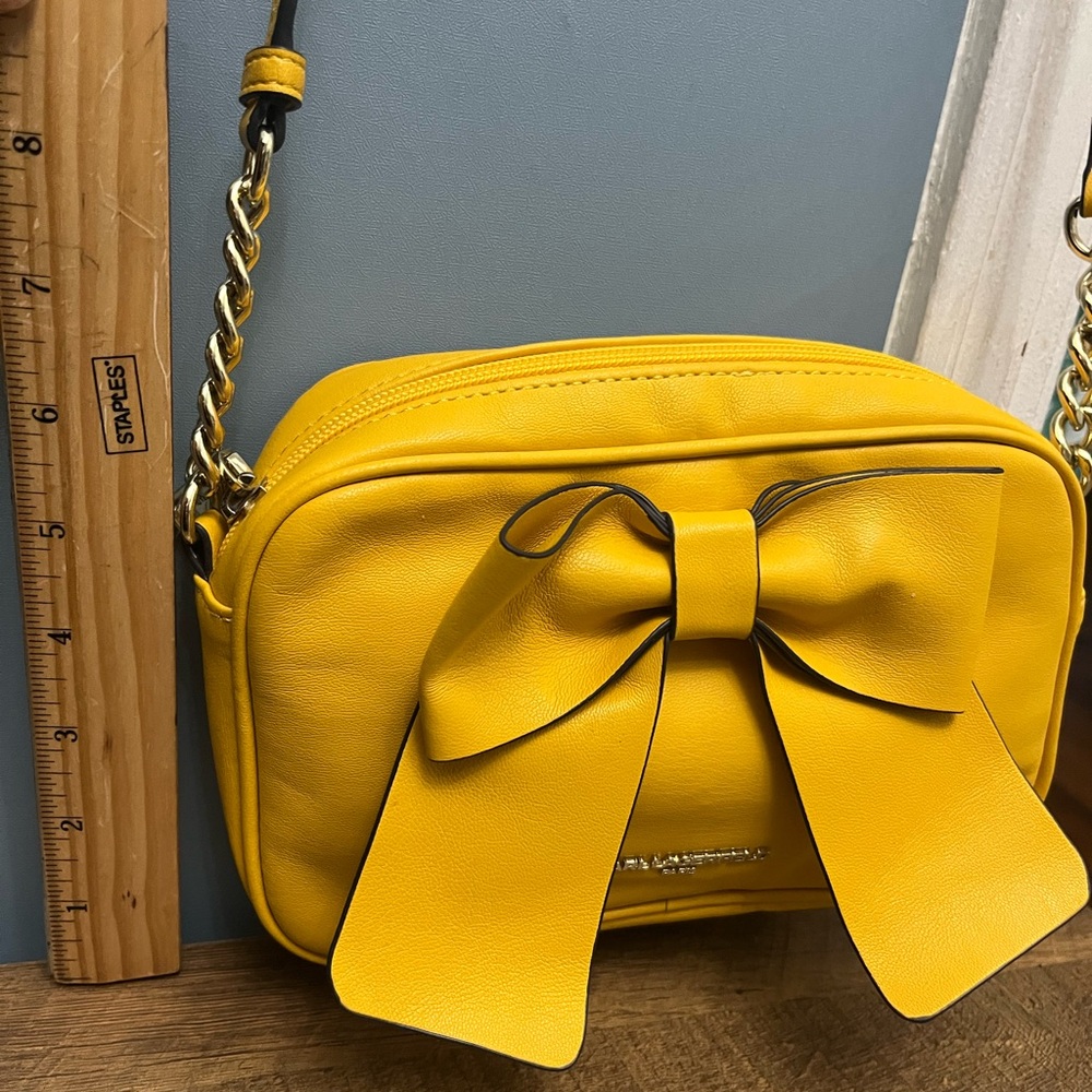 Karl Lagerfeld Yellow Bow Accent Women's Bag